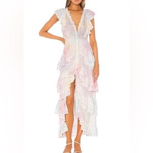 LoveShackFancy India Maxi Dress in Multi Tie Dye